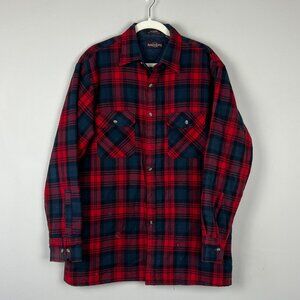 Vintage Northwest Territory Shacket Mens XL Plaid Quilt Lined Flannel Shirt 80's